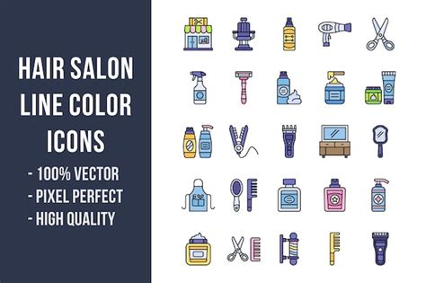 Iconos De Peluquer A Vector Premium