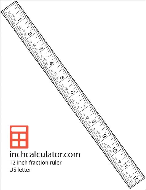 Printable Rulers - Free Downloadable 12" Rulers - Inch Calculator