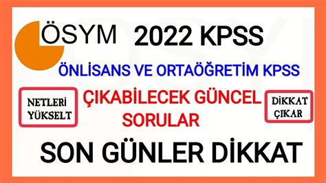 Kpss GÜncel Bİlgİler GÜncel Denemesİ 1 Önlİsans OrtaÖĞretİm Kpss