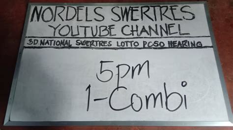 Pm Draw Combi D National Swertres Lotto Hearing Numbers Youtube