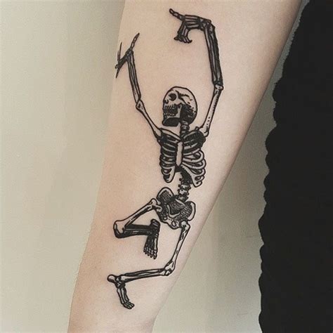 Dancing Skeleton Tattoo