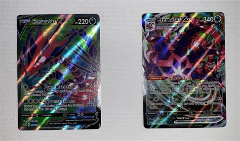 Pokémon Eternatus V SWSH044 and Vmax SWSH045 FULL ART Black Star Promo