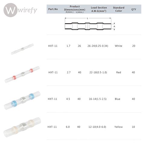 Wirefy Solder Seal Wire Connectors Ip67 Waterproof Butt Connectors Wirefyshop