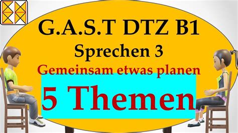 G A S T Dtz B Goethe Sd Sprechen Gemeinsam Etwas Planen