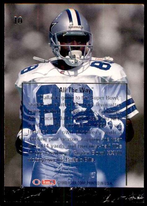 1993 Fleer Ultra Michael Irvin Performance Highlights Michael Irvin 10