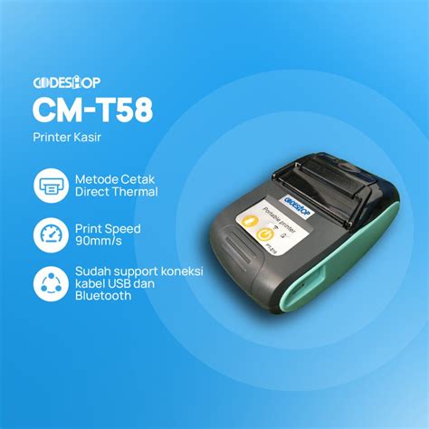 Printer Thermal Mobile Bluetooth Codeshop CMT 58