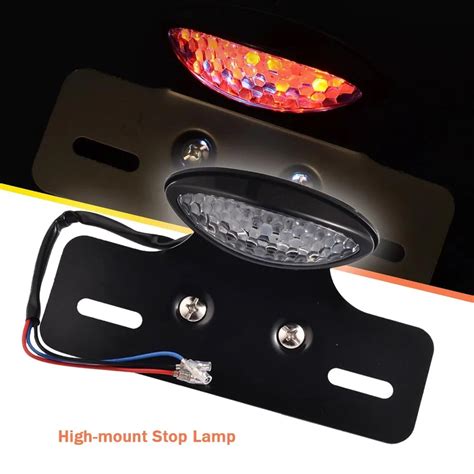 12v 30w Universal Led Car Tail Light Motorcycle Brake License Plate Integrated Tail Light