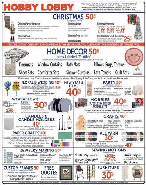 Hobby Lobby Weekly Ad December 8 To December 14 2024 Ad Preview