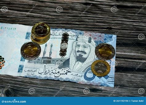 500 SAR Five Hundred Saudi Arabia Riyals Cash Money Banknote With Pile