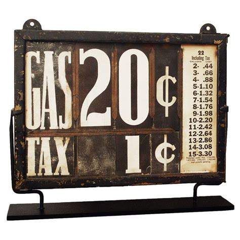 c. 1930's Gas Station Price Sign | Gas station prices, Old gas stations ...