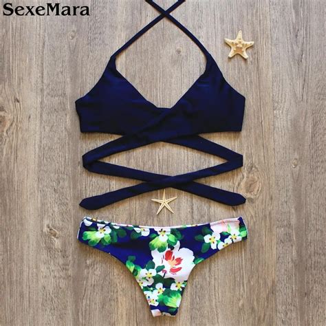 Buy 2017 Sexy Cross Brazilian Bikinis Women Swimwear