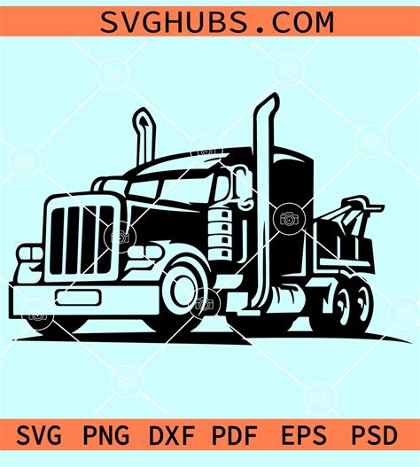 Semi Trailer Svg