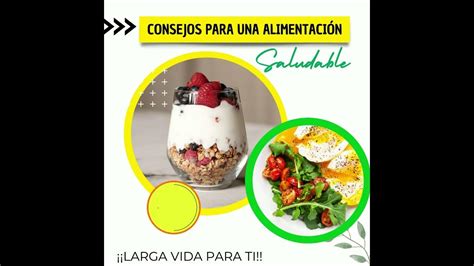 Consejos Para Una Alimentación Saludable Youtube