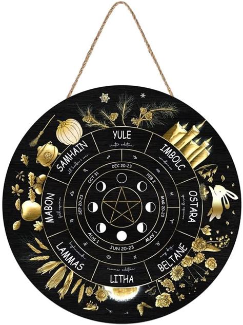 All Over Printed Wheel Of The Year Metal Sign Yule Altar