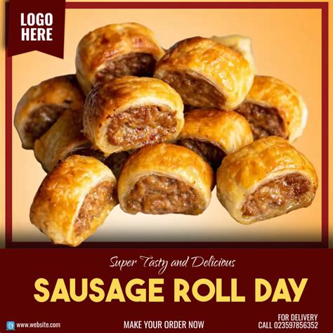 Sausage Roll Day Template Postermywall