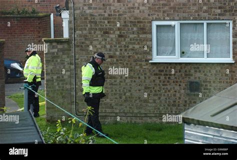 Police At A House In Jubille Close Trimley St Martin After The Arrest