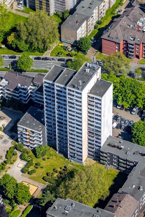 Luftaufnahme Dortmund Hochhaus Geb Ude Im Wohngebiet An Der