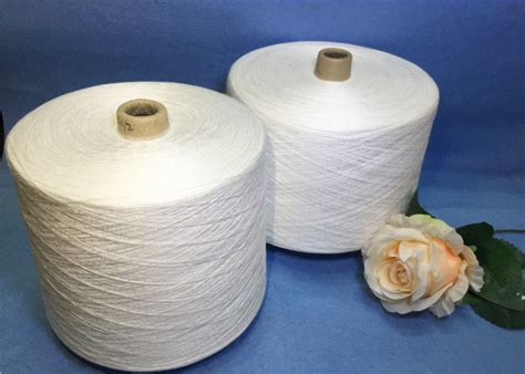 40s 2 3 Natural White 100 Spun Polyester Yarn Ring Spun Paper Cones