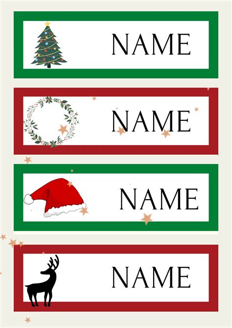 EDITABLE Christmas Name Tags Printable Classroom Nametags Elementary ...