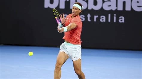 Rafael Nadal Entertains Crowd With Football Skills In Comeback Match At Brisbane International