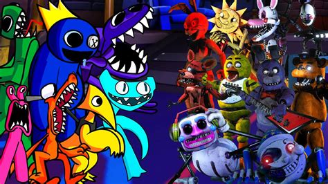 2d Rainbow Friends Vs Five Nights At Freddys 🎶 Fnf Friends To Your End