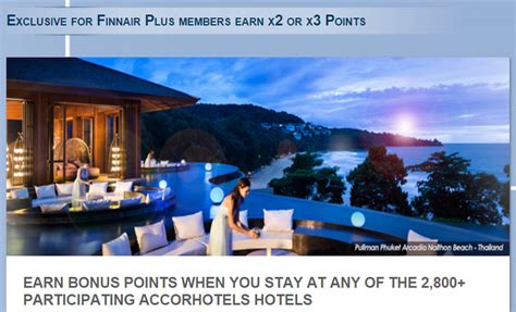 Le Club Accorhotels Finnair Plus Double Triple Miles November