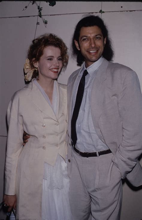 Geena Davis And Jeff Goldblum 1989 Geena Davis Celebrity Couples The