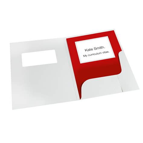 Cathedral Products 50 White Gloss Presentation Folders with Window – Top Quality Shop