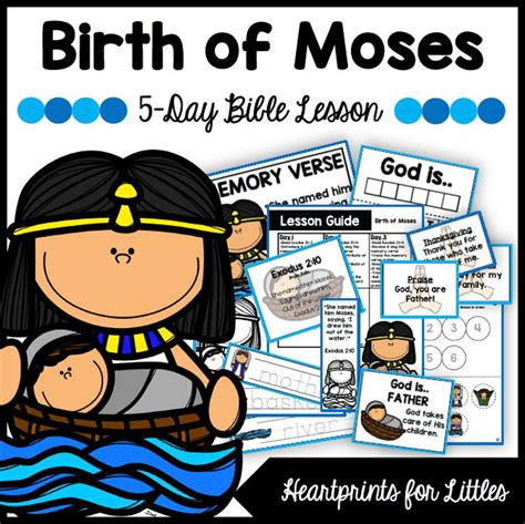 The Birth of Moses Bible Story Bundle 5-day Bible Lesson - Etsy