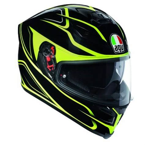 Agv K S Magnitude Gloss Black Fluorescent Yellow Full Face Helmet