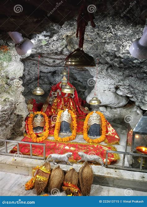 Goddess Idol As Vaishno Devi in the Cave at Tapkeshwar Mahadev Dehradun ...