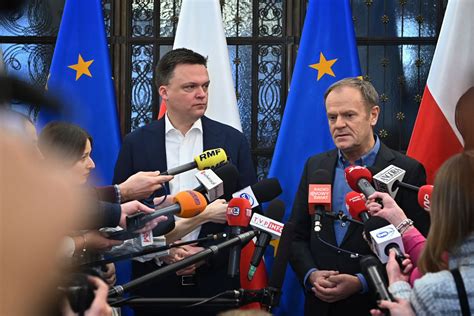 Briefing Donalda Tuska i Marszałka Szymona Hołowni