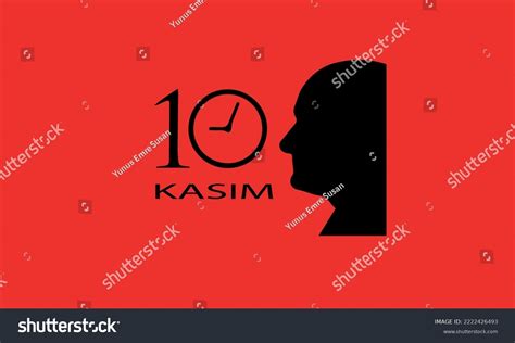 Vektör Illüstrasyon Anma Tarihi 10 Kasım Stock Vector Royalty Free