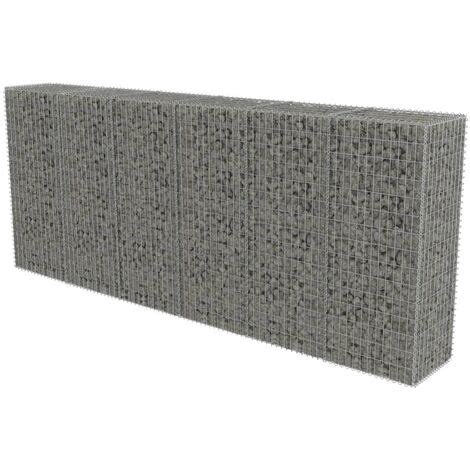 Mur en gabion Clôture de gabion avec couvercles Acier galvanisé 300 x