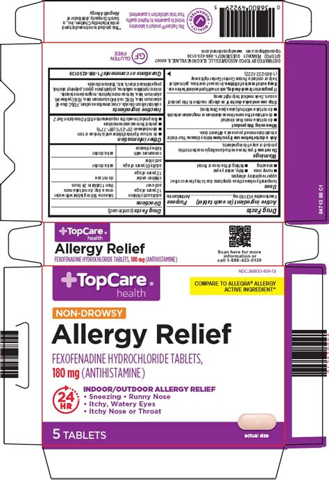 Topco Associates Llc Allergy Relief Drug Facts