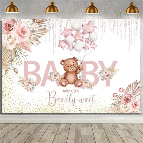 Amazon Mehofond X Ft Boho Bear Baby Shower Backdrop We Can