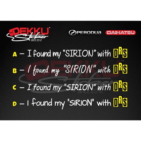 Sticker Daihatsu Sirion For Perodua Myvi Shopee Malaysia