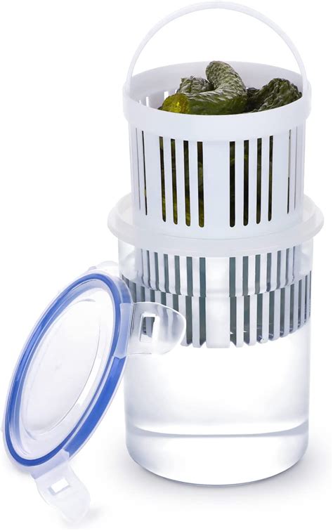 Hanture Petit R Cipient De Rangement Pour Cornichons Avec Passoire