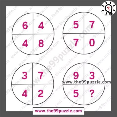 Logical Math Puzzle Of Circle Can You Solve The Missing Number The 99 Puzzle