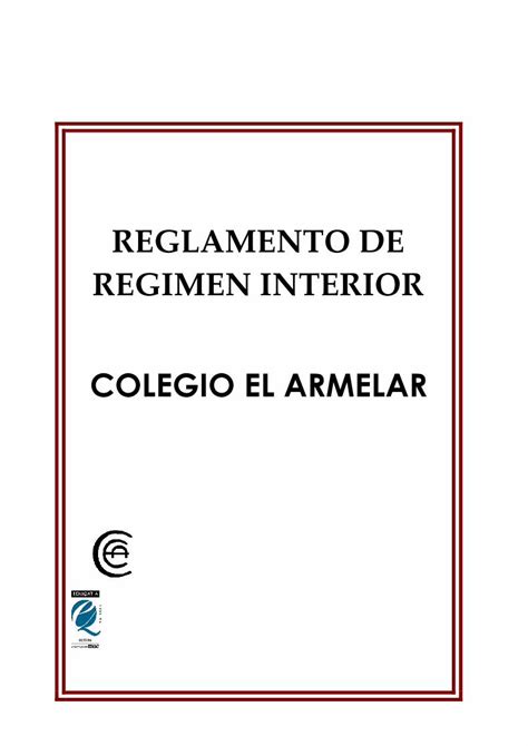 Pdf Reglamento De Regimen Interior Colegio El Colegioelarmelar Org