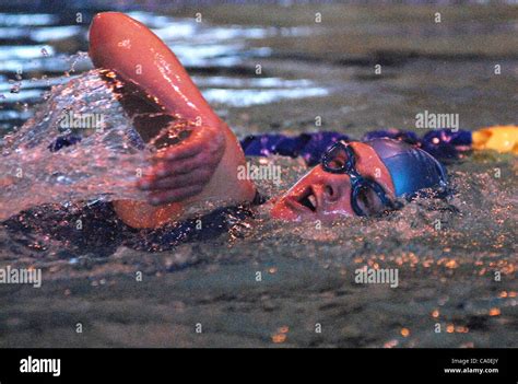 VANCOUVER CANADA March 11 2012 A Woman Competes In The Swimming