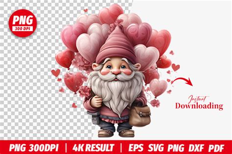 Valentines Day Gnome Sublimation Png Graphic By Creative Arslan