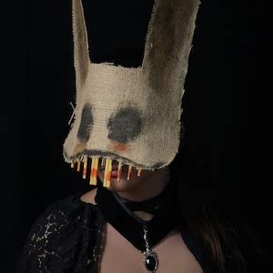 Scary Rabbit Mask, Creepy Easter Bunny Mask, Adult Halloween Costume ...