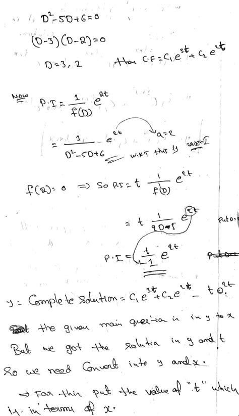 Cauchy S Linear Equation Hand Written Notes In Format