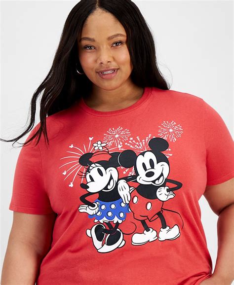 Disney Trendy Plus Size Mickey And Minnie Graphic T Shirt Macys