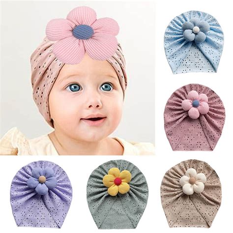 Newborn Infant Bonnet Baby Girl Turban Hat Toddler Headwraps Baby