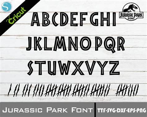 Jurassic Park Font White