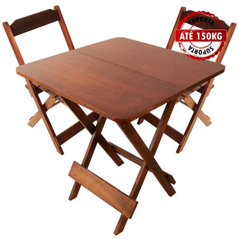 Conjunto 1 Mesa C 2 Cadeiras Restaurante Bar Madeira Mel R 414 99 Em