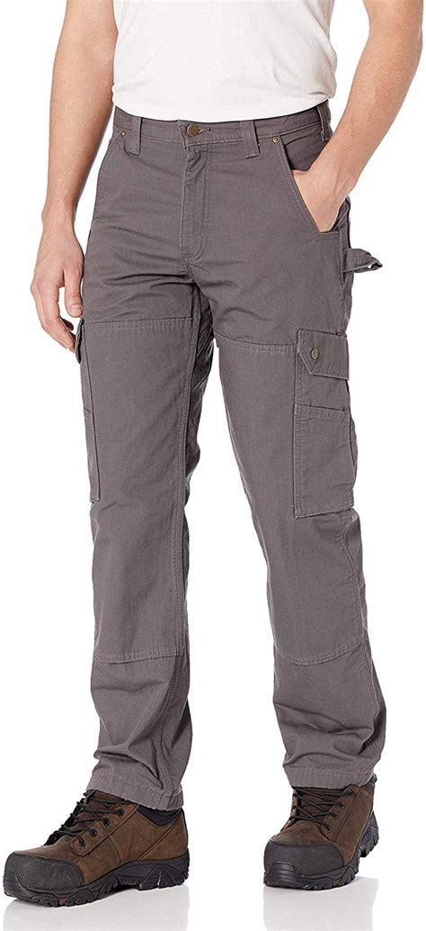 Carhartt Men S Ripstop Cargo Work Pant Flannel Lined Gravel W X L