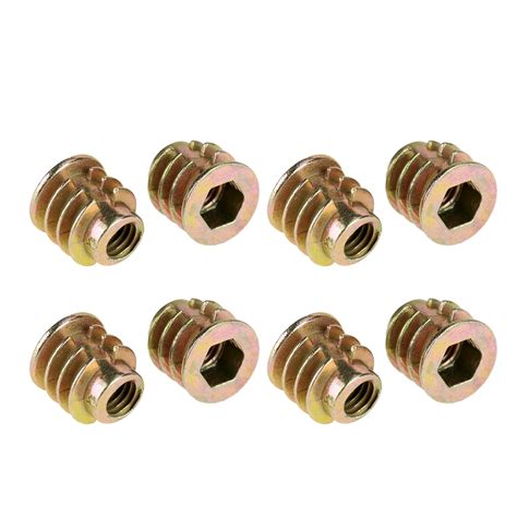 Threaded Insert M4 W 50pcs M4 8mm Zinc Alloy Hex Drive Head Furniture Nuts Threaded For Wood